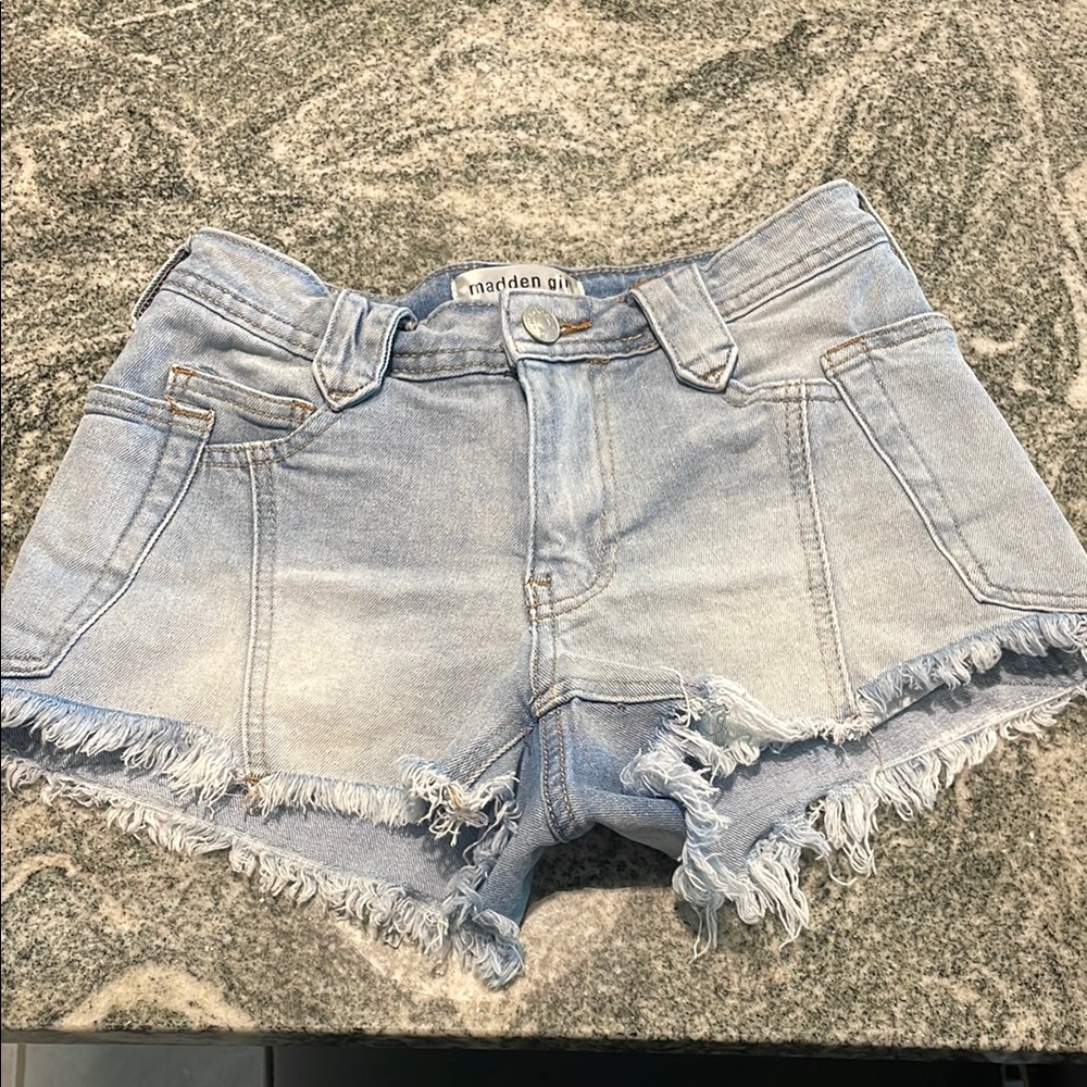 Madden Girl Blue Distressed Jean Shorts